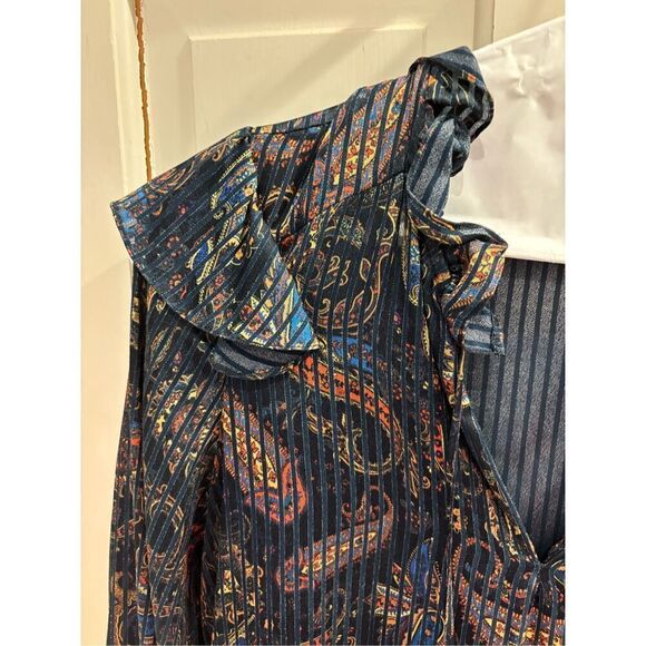 Maje Riley Ruffled Paisley-Print Mini Dress - Picture 4 of 7